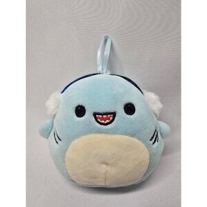 Squishmallow Christmas Ornament Shark Sharon Ear Muffs Blue Plush Toy 4 Inches